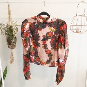 Printed & Cropped Button Up